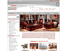 Tablet Screenshot of leatherfurniturestore.com